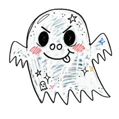 Surreal Doodle Ghost