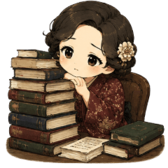 Taisho Romance: Reading Girl Stickers