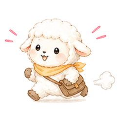 Fluffy Lamb Stickers for Meetups