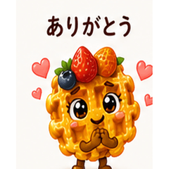 Happy Waffle Stickers
