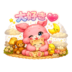 A cute, dreamy bunny