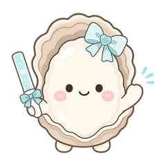 Cute Oyster Fan Stickers