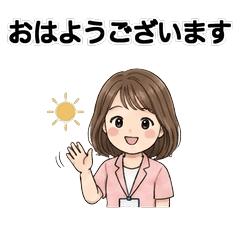 Cute Care Worker Stickers Vol.1