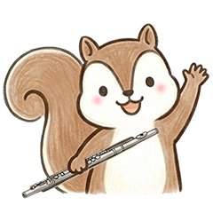 flute and a squirrel