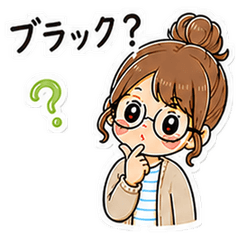 relaxed glasses girl Sticker10