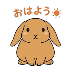 Fluffy Lop Bunny Daily Greetings