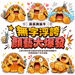 蘇蘇與蝸牛：無字浮誇顏藝大爆發
