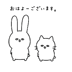 Relaxed Days with Lazy Cat and Rabbit