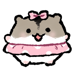 Cute and laid-back hamster Skirt-chan