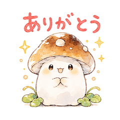 A mushroom with round eyes