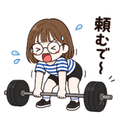 Kansai Workout Girl Daily Stickers