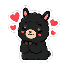 Pink, the black alpaca