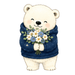 Cuddly Polar Bear Hoodie: Polite Set