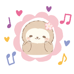 Cute Japanese sloth stickers