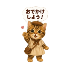 Cafe Style Cat Stickers