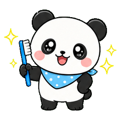 Toothbrushing Animals: Panda