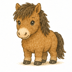 Brown Pony Daily Stickers