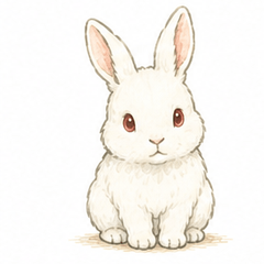 White Bunny Daily Stickers