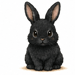 Black Bunny Daily Stickers