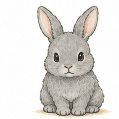 Gray Bunny Daily Stickers