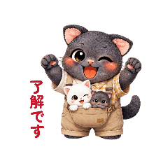Kuro-chan Daily Time Stickers