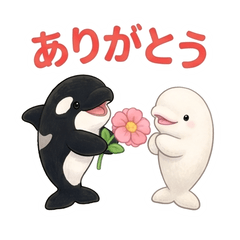 Cute Orca & Beluga Daily Stickers