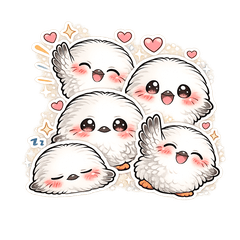 Shima-enaga Cute Daily Stickers