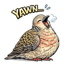 Stickers of oriental turtle doves