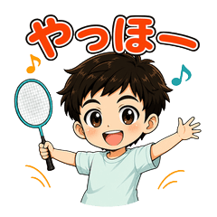 Badminton Boy Daily Stickers 3