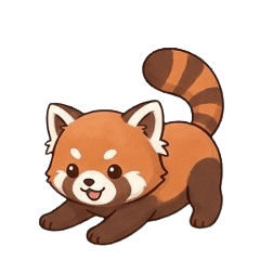 Cute Red Panda Stickers1000