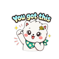 Pinoy White Cat Caring Words English