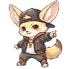 UrbanFennec2 | Cool Work Fennec Stickers