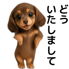 Animated Brown Dachshund