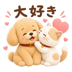 Fluffy Dog Boyfriend & Cat Girlfriend