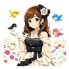 Young Lady and the Butterfly Stickers