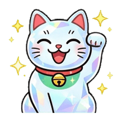 Luxury Prism Crystal Lucky Cat Stamps