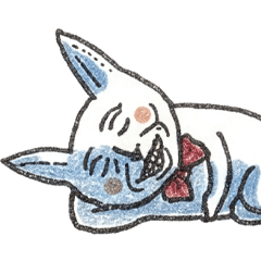 A stamp of a cat looking at you