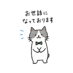 Cats Business Stickers 24 Polite Phrases