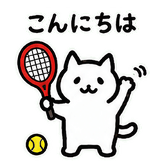 Necopoppo Tennis Cat Stickers