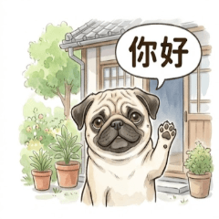 巴哥犬小摩卡：日常貼圖 ver2