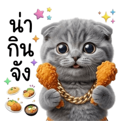 เหมียวที่ชอบกินไก่ทอด