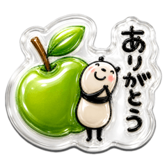 ぷっくりシール風♡豆パンダ