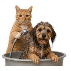 Orange cat Madee-Housework Time!