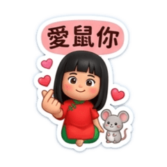 這女孩很有戲：3D 表情包