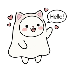 Little Ghost Cat: Pastel Vibes