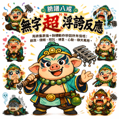臉譜八戒：無字「超」浮誇反應
