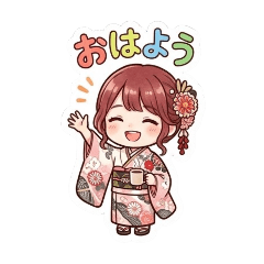 Daily Greetings of a Furisode Girl