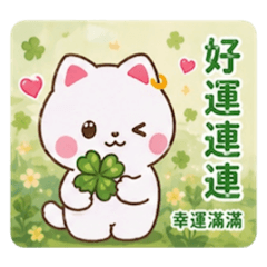 異布貓 療癒長輩祝福貼圖