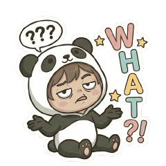 Little mischievous panda