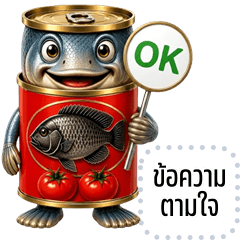 เปลี่ยนข้อความตามใจ: ปลากระป๋องคางดำ